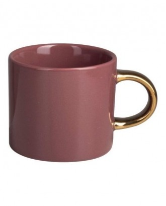 Cana ceramica 230 ml, roz inchis-auriu - SIMONA'S COOKSHOP